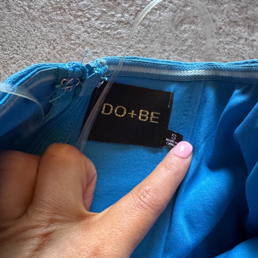 Do+Be Strapless Blue Ruffle Romper - image 3